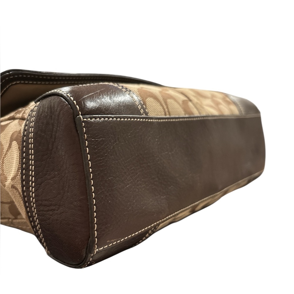 Coach Hampton turnlock Signature Canvas Flap Shoulder Bag Y2K - Picture 9 of 16